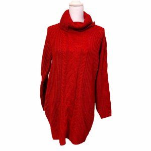 NEWLY LISTED SALE! Red Cowl Sweater Dress